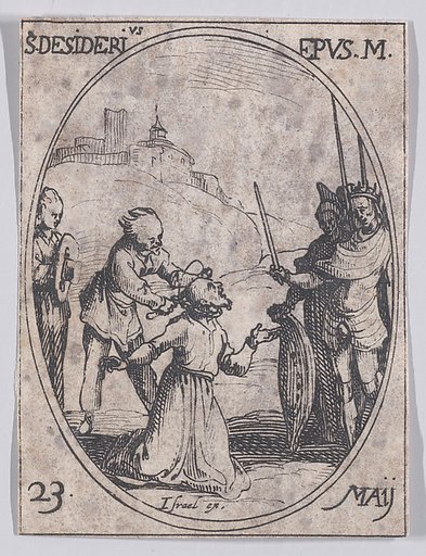 S. Didier, évêqie et martyr (St. Didier (Desiderius), Bishop and Martyr), May 23rd, from "Les Images De Tous Les Saincts et Saintes de L'Année" (Images of All of the Saints and Religious Events of the Year)