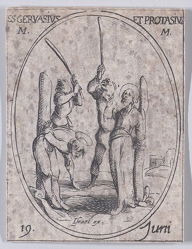 S. Gervais et S. Protais, martyrs (St. Gervase and Protase, Martyrs), from "Les Images De Tous Les Saincts et Saintes de L'Année" (Images of All of the Saints and Religious Events of the Year)
