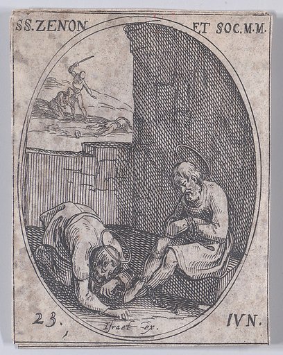S. Zenon et Ses Compagnons (St. Zeno and His Companions), June 23rd, from "Les Images De Tous Les Saincts et Saintes de L'Année" (Images of All of the Saints and Religious Events of the Year)