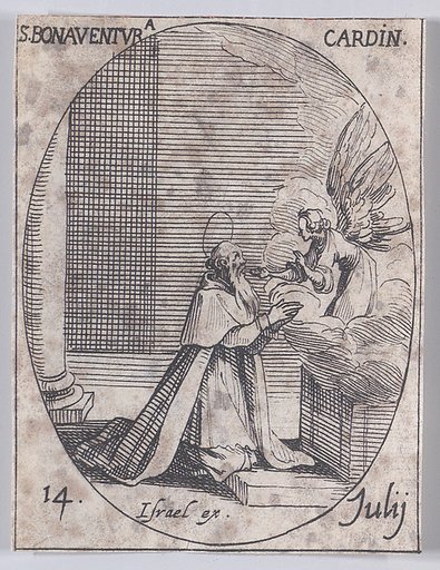 St. Bonaventure, Cardinal, July 14th, from "Les Images De Tous Les Saincts et Saintes de L'Année" (Images of All of the Saints and Religious Events of the Year)