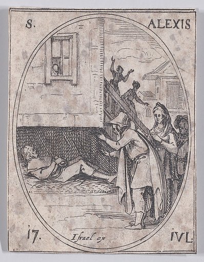 St. Alexis, July 17th, from "Les Images De Tous Les Saincts et Saintes de L'Année" (Images of All of the Saints and Religious Events of the Year)