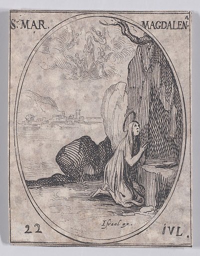 Ste. Marie-Madeleine (St. Mary Magdalen), July 22nd, from "Les Images De Tous Les Saincts et Saintes de L'Année" (Images of All of the Saints and Religious Events of the Year)