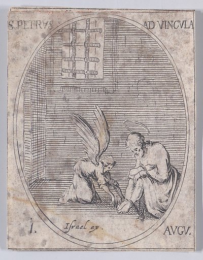 S. Pierre aux liens (St. Peter in Chains), August 1st, from "Les Images De Tous Les Saincts et Saintes de L'Année" (Images of All of the Saints and Religious Events of the Year)