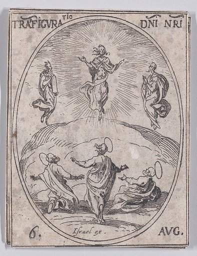 La Transfiguration de Notre-Seigneur (The Transfiguration of Christ), August 6th, from "Les Images De Tous Les Saincts et Saintes de L'Année" (Images of All of the Saints and Religious Events of the Year)