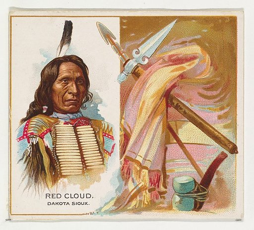 Red Cloud, Dakota Sioux, from the American Indian Chiefs series (N36) for Allen & Ginter Cigarettes
