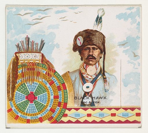 Black Hawk, Sac & Fox, from the American Indian Chiefs series (N36) for Allen & Ginter Cigarettes