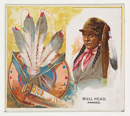 Bull Head, Pawnee, from the American Indian Chiefs series (N36) for Allen & Ginter Cigarettes