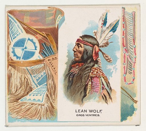 Lean Wolf, Gros Ventres, from the American Indian Chiefs series (N36) for Allen & Ginter Cigarettes