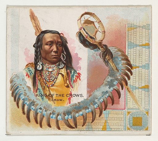 King of the Crows, Crow, from the American Indian Chiefs series (N36) for Allen & Ginter Cigarettes