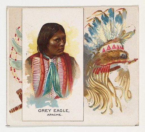 Grey Eagle, Apache, from the American Indian Chiefs series (N36) for Allen & Ginter Cigarettes