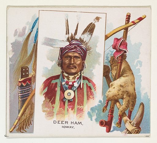 Deer Ham, Ioway, from the American Indian Chiefs series (N36) for Allen & Ginter Cigarettes