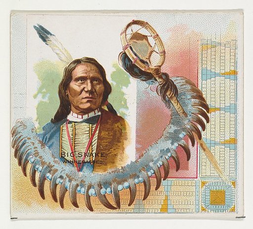 Big Snake, Winnebagoes, from the American Indian Chiefs series (N36) for Allen & Ginter Cigarettes