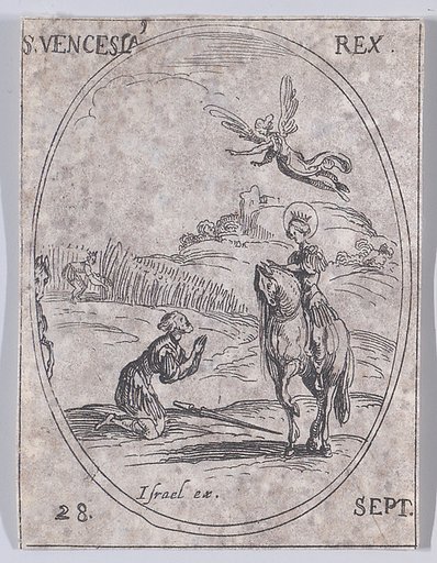S. Wenceslas, roi (St. Wenceslaus, King), September 28th, from "Les Images De Tous Les Saincts et Saintes de L'Année" (Images of All of the Saints and Religious Events of the Year)