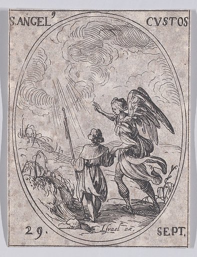 Le Saint Ange Gardien (The Guardian Angel), September 29th, from "Les Images De Tous Les Saincts et Saintes de L'Année" (Images of All of the Saints and Religious Events of the Year)