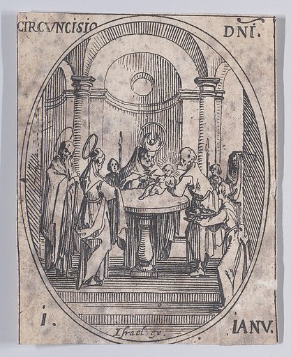 La Circoncision de Jésus-Christ (The Circumcision of Christ), January 1st, from "Les Images De Tous Les Saincts et Saintes de L'Année" (Images of All of the Saints and Feast Days of the Year)