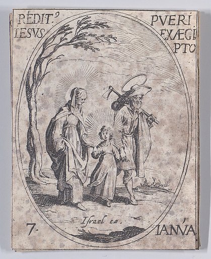 Le Retour d'Egypte (The Return from Egypt), January 7th, from "Les Images De Tous Les Saincts et Saintes de L'Année" (Images of All of the Saints and Feast Days of the Year)