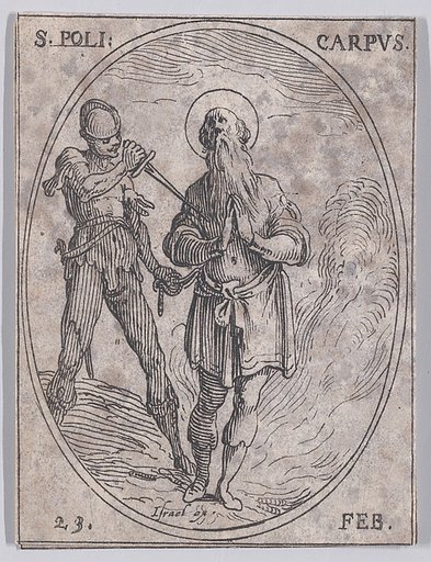 S. Joseph d'Arimathie (St. Joseph of Arimathea), February 22nd, from "Les Images De Tous Les Saincts et Saintes de L'Année" (Images of All of the Saints and Religious Events of the Year)