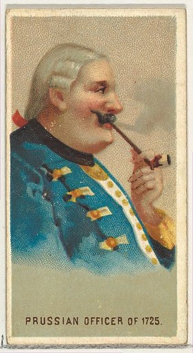 Prussian Officer of 1725, from World's Smokers series (N33) for Allen & Ginter Cigarettes