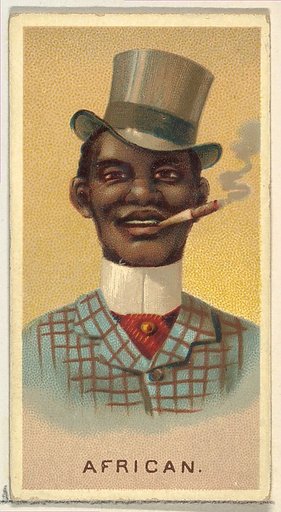 Caricature of an African man, from World's Smokers series (N33) for Allen & Ginter Cigarettes