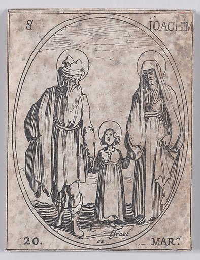 St. Joachim, March 20th, from "Les Images De Tous Les Saincts et Saintes de L'Année" (Images of All of the Saints and Religious Events of the Year)