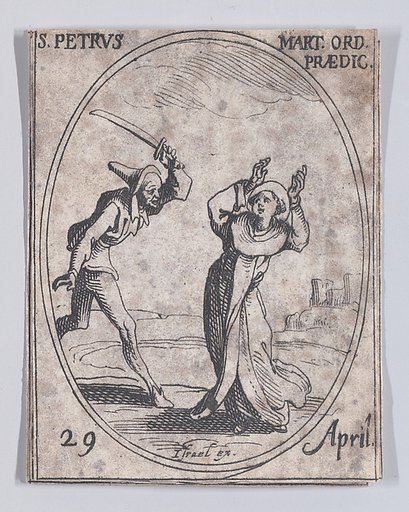 S. Pierre, prédicateur (St. Peter, Preacher), April 29th, from "Les Images De Tous Les Saincts et Saintes de L'Année" (Images of All of the Saints and Religious Events of the Year)