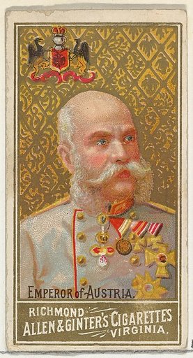 Emperor of Austria, from World's Sovereigns series (N34) for Allen & Ginter Cigarettes