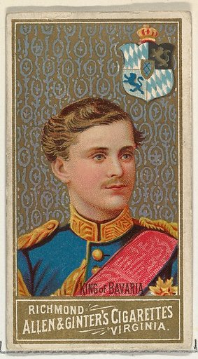 King of Bavaria, from World's Sovereigns series (N34) for Allen & Ginter Cigarettes