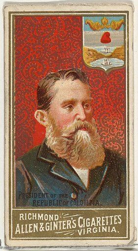President of the Republic of Colombia, from World's Sovereigns series (N34) for Allen & Ginter Cigarettes