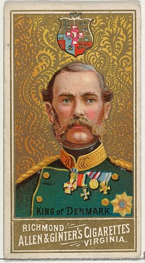 King of Denmark, from World's Sovereigns series (N34) for Allen & Ginter Cigarettes