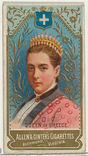 Queen of Greece, from World's Sovereigns series (N34) for Allen & Ginter Cigarettes
