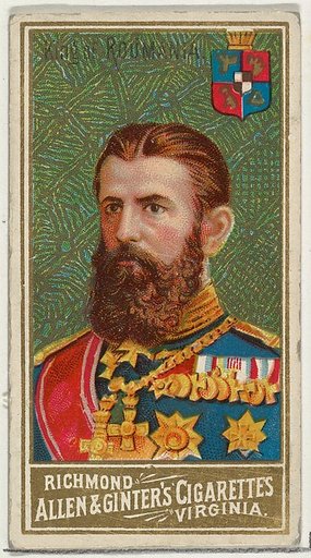 King of Romania, from World's Sovereigns series (N34) for Allen & Ginter Cigarettes