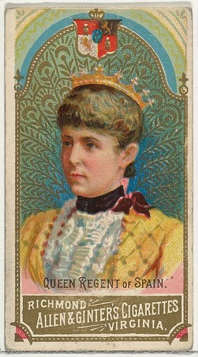 Queen Regent of Spain, from World's Sovereigns series (N34) for Allen & Ginter Cigarettes