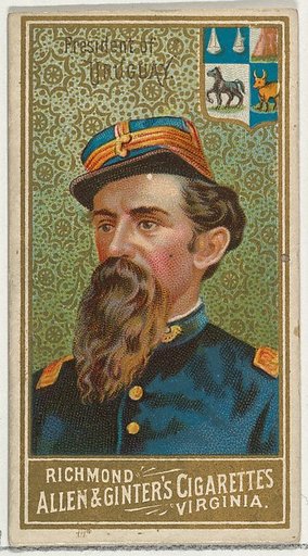 President of Uruguay, from World's Sovereigns series (N34) for Allen & Ginter Cigarettes