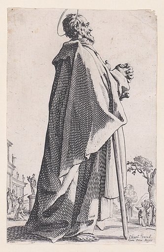 St. Matthew, from "Les Grands Apôtres Debout, Représentant Le Sauveur, La Bienheureuse Marie et Les Saints Apôtres" (The Large Standing Apostles, Representing The Savior, The Blessed Mary and The Apostles)