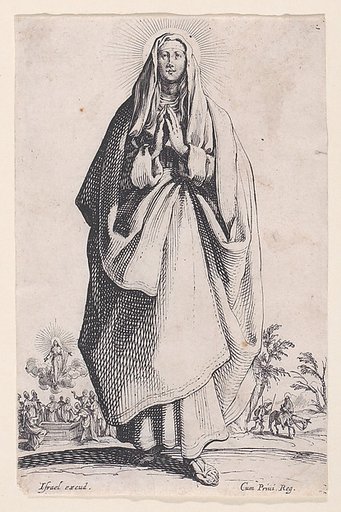 The Virgin Mary, from "Les Grands Apôtres Debout, Représentant Le Sauveur, La Bienheureuse Marie et Les Saints Apôtres" (The Large Standing Apostles, Representing The Savior, The Blessed Mary and The Apostles)