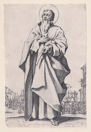St. Bartholomew, from "Les Grands Apôtres Debout, Représentant Le Sauveur, La Bienheureuse Marie et Les Saints Apôtres" (The Large Standing Apostles, Representing The Savior, The Blessed Mary and The Apostles)