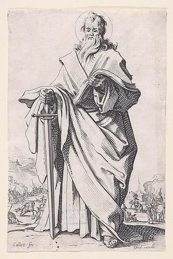 St. Paul, from "Les Grands Apôtres Debout, Représentant Le Sauveur, La Bienheureuse Marie et Les Saints Apôtres" (The Large Standing Apostles, Representing The Savior, The Blessed Mary and The Apostles)