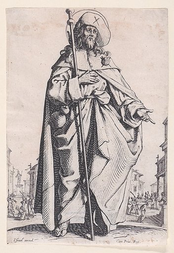 St. James Major, from "Les Grands Apôtres Debout, Représentant Le Sauveur, La Bienheureuse Marie et Les Saints Apôtres" (The Large Standing Apostles, Representing The Savior, The Blessed Mary and The Apostles)