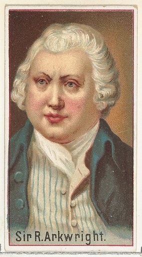 Sir R. Arkwright, printer's sample for the World's Inventors souvenir album (A25) for Allen & Ginter Cigarettes