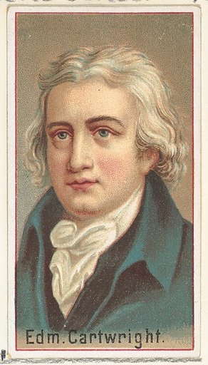 Edmund Cartwright, printer's sample for the World's Inventors souvenir album (A25) for Allen & Ginter Cigarettes