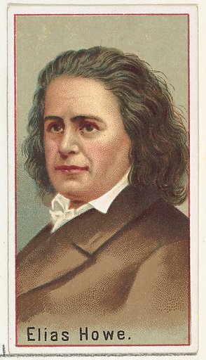 Elias Howe, printer's sample for the World's Inventors souvenir album (A25) for Allen & Ginter Cigarettes