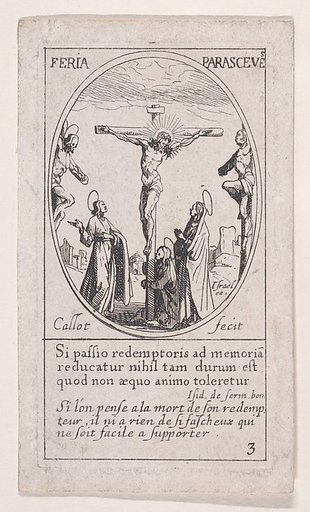 Jésus-Christ expire sur le croix (Christ on the Cross), Good Friday, scene 3 from Images des Fêtes Mobiles (Images of Moveable Feasts from the Christian Calendar), part of "Les Images De Tous Les Saincts et Saintes de L'Année" (Images of All of the Saints and Religious Events of the Year)