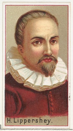 H. Lippershey, printer's sample for the World's Inventors souvenir album (A25) for Allen & Ginter Cigarettes