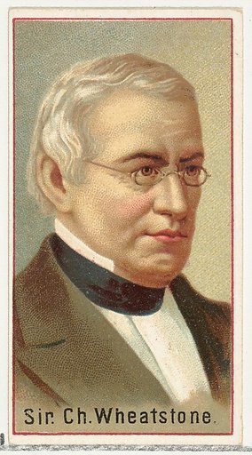 Sir Charles Wheatstone, printer's sample for the World's Inventors souvenir album (A25) for Allen & Ginter Cigarettes