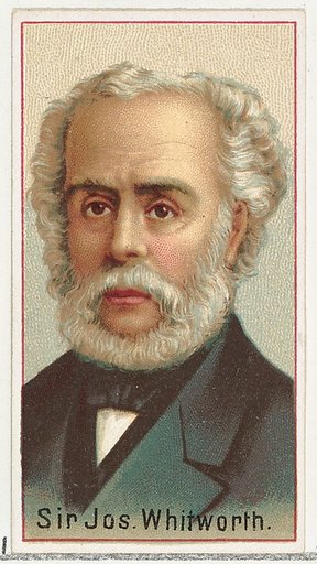 Sir Joseph Whitworth, printer's sample for the World's Inventors souvenir album (A25) for Allen & Ginter Cigarettes