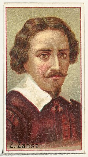 Z. Zansz, printer's sample for the World's Inventors souvenir album (A25) for Allen & Ginter Cigarettes