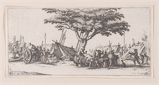 Le Campement (The Camp), plate 1 from "Les Petites Misères de la Guerre" (The Little Miseries of War)
