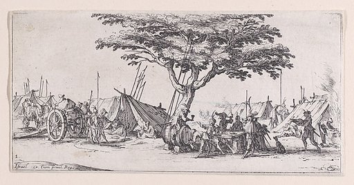 Le Campement (The Camp), plate 1 from "Les Petites Misères de la Guerre" (The Little Miseries of War)