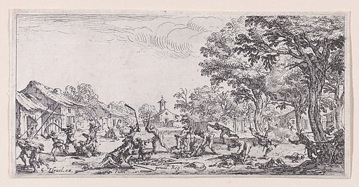 Le Revanche des Paysans (The Revenge of the Peasants), plate 5 from "Les Petites Misères de la Guerre" (The Little Miseries of War)