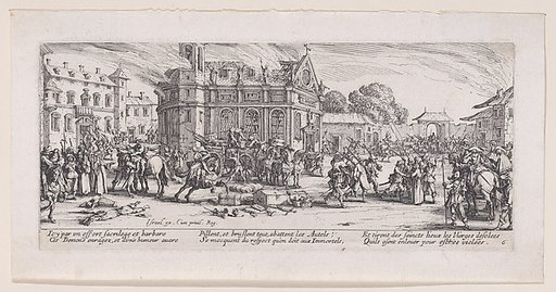 Dévastation d'un Monastère (Devastation of a Monastery), from Les Misères et les Mal-Heures de la Guerre (The Miseries and Misfortunes of War), plate 6